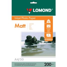 Ֆոտոթուղթ երկկողմանի փայլատ Lomond A4, 200 գ/մ², 50 թերթ 0102033