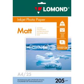 Ֆոտոթուղթ փայլատ Lomond A4, 205 գ/մ2, 25 թերթ, 0102124